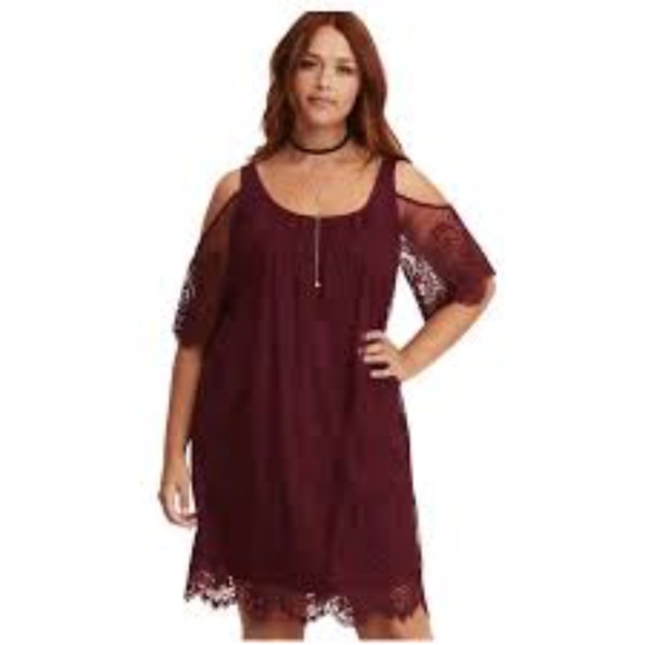 torrid burgundy lace dress